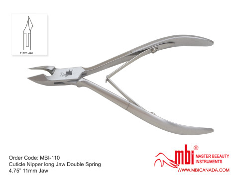 MBI-110-Cuticle-Nipper-long-Jaw-Double-Spring-4.75-11mm-Jaw