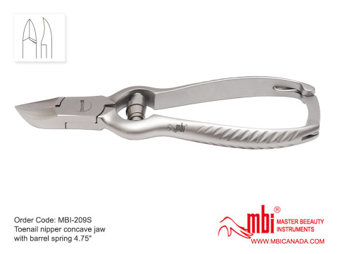 MBI-209S-Toenail-nipper-concave-jaw-with-barrel-spring-4.75